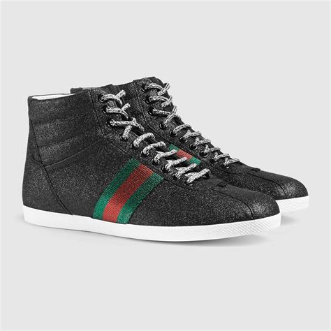 gucci glitter high top sneakers